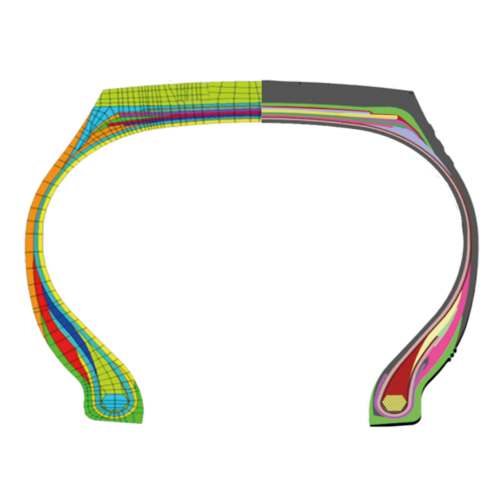 Het versterkte karkas maakt de band tot 1,7 keer duurzamer dan de vereisten in de Europese voorschriften, waardoor vaker kan worden gecoverd